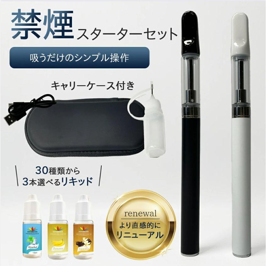 eGo Auto Kit 2本セット vapeスターターキット 電子タバコ リキッド3本プレゼント 初心者にも簡単 父の日プレゼント　禁煙 お試し アップグレード版 | 