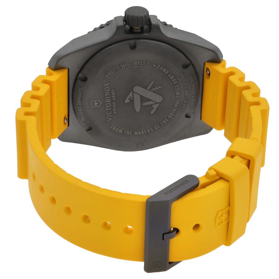 Victorinox Dive Pro 腕時計 ブラック文字盤 クオーツ チタン イエローラバーベルト メンズ 241992 |  | 02