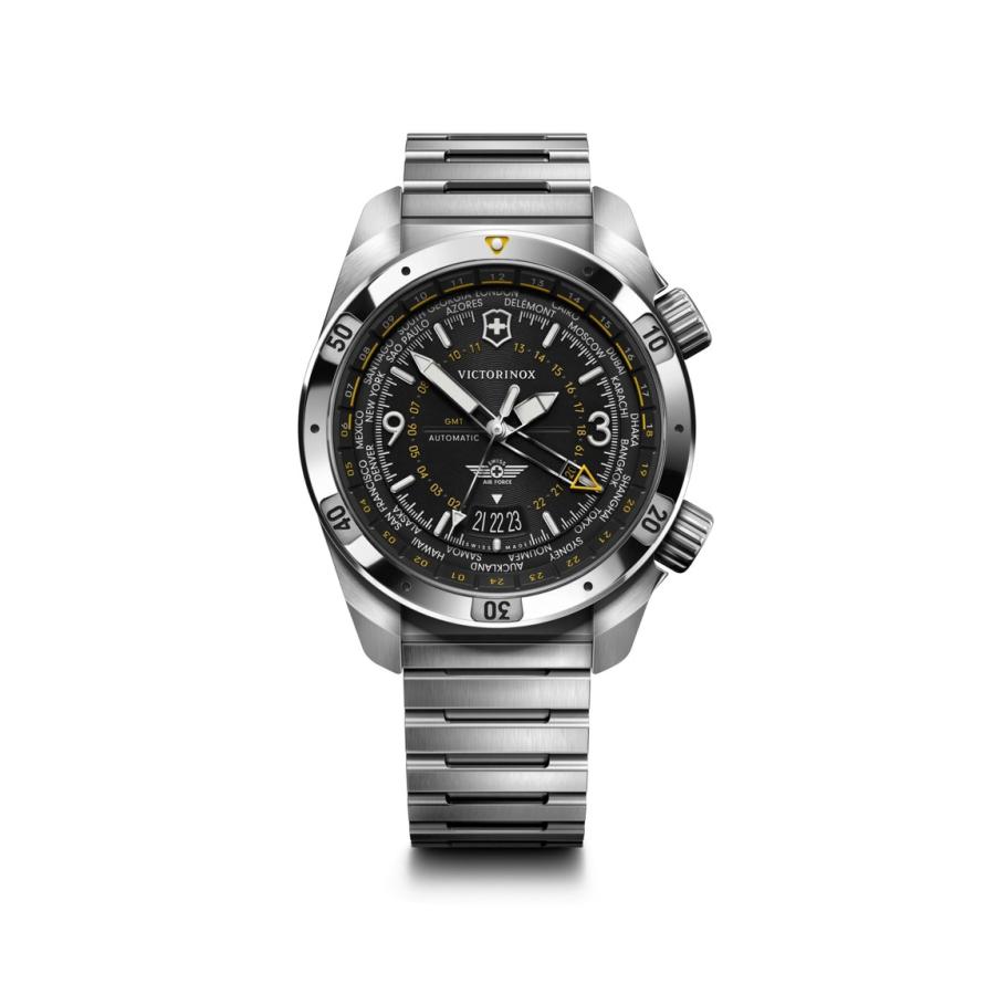 Victorinox Air Pro Automatic 腕時計 ブラック文字盤 ステンレススチール 自動巻き メンズ 43mm 242004 | 