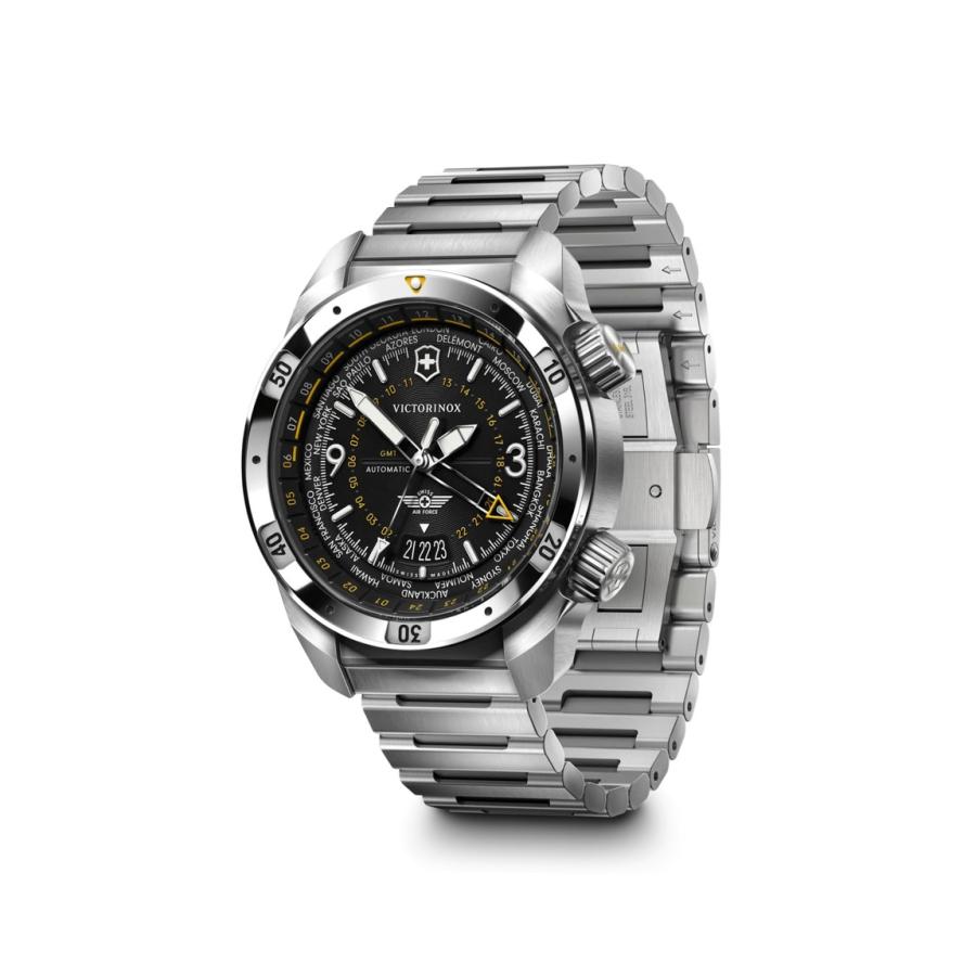Victorinox Air Pro Automatic 腕時計 ブラック文字盤 ステンレススチール 自動巻き メンズ 43mm 242004 |  | 01