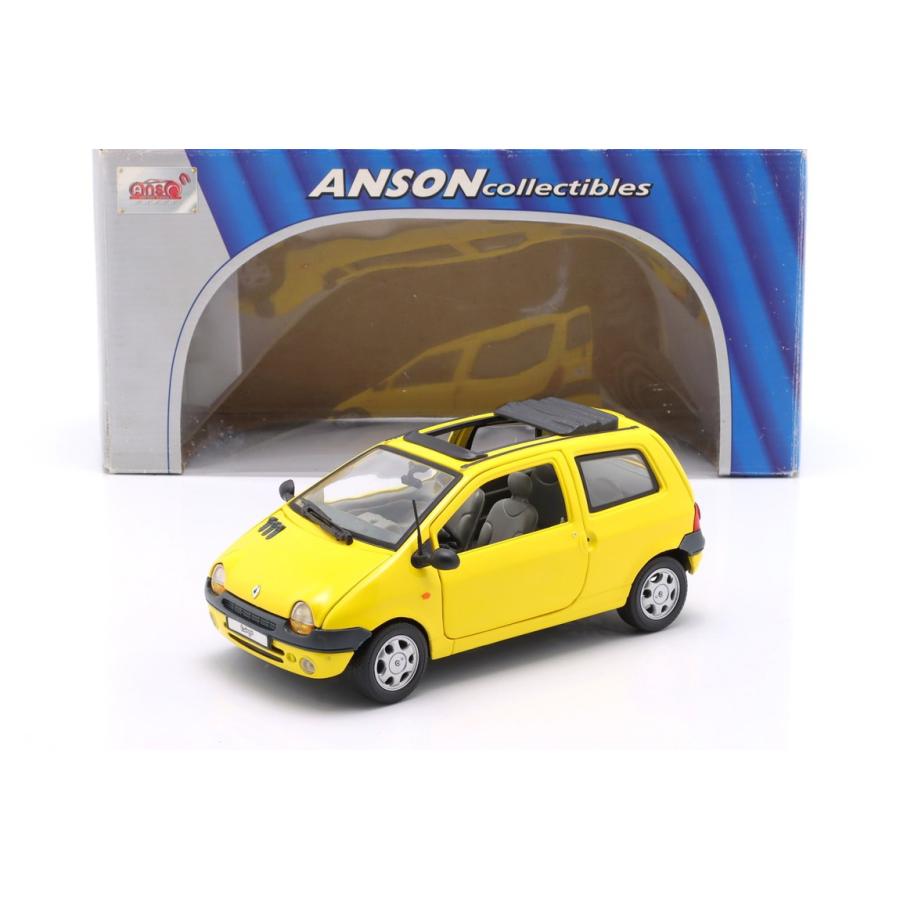 Renaultルノー Twingoトゥインゴ オープントップ イエロー / Anson 1/18 ミニカー | 