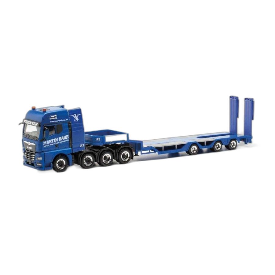 Martin Baur MAN TGX GX 低床式トレーラー 316156/ Herpa 1/87 模型