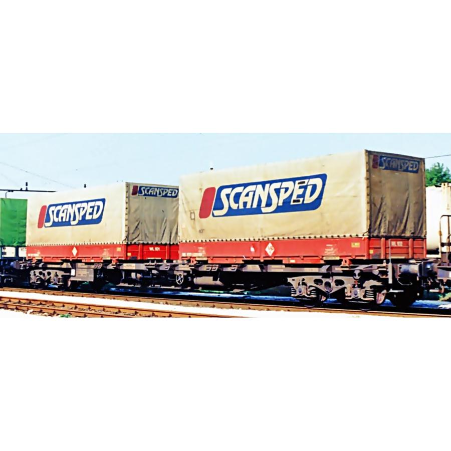 HOゲージ 鉄道模型 貨車 ACME DSB Sgns Scansped Era IV V DC Containertragwagen | 