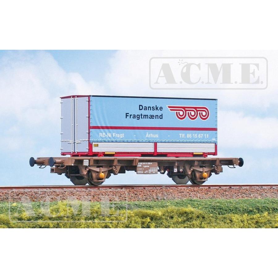 HOゲージ 鉄道模型 貨車 ACME アクメ DSB 平貨車 Era V DC with swap body Danske Fragtmaend | 