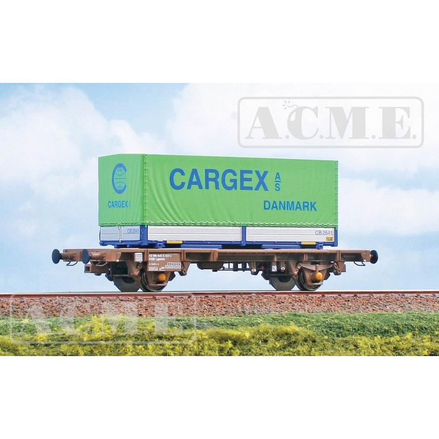 HOゲージ 鉄道模型 貨車 ACME アクメ DSB 平貨車 Era V DC with swap body Cargex | 
