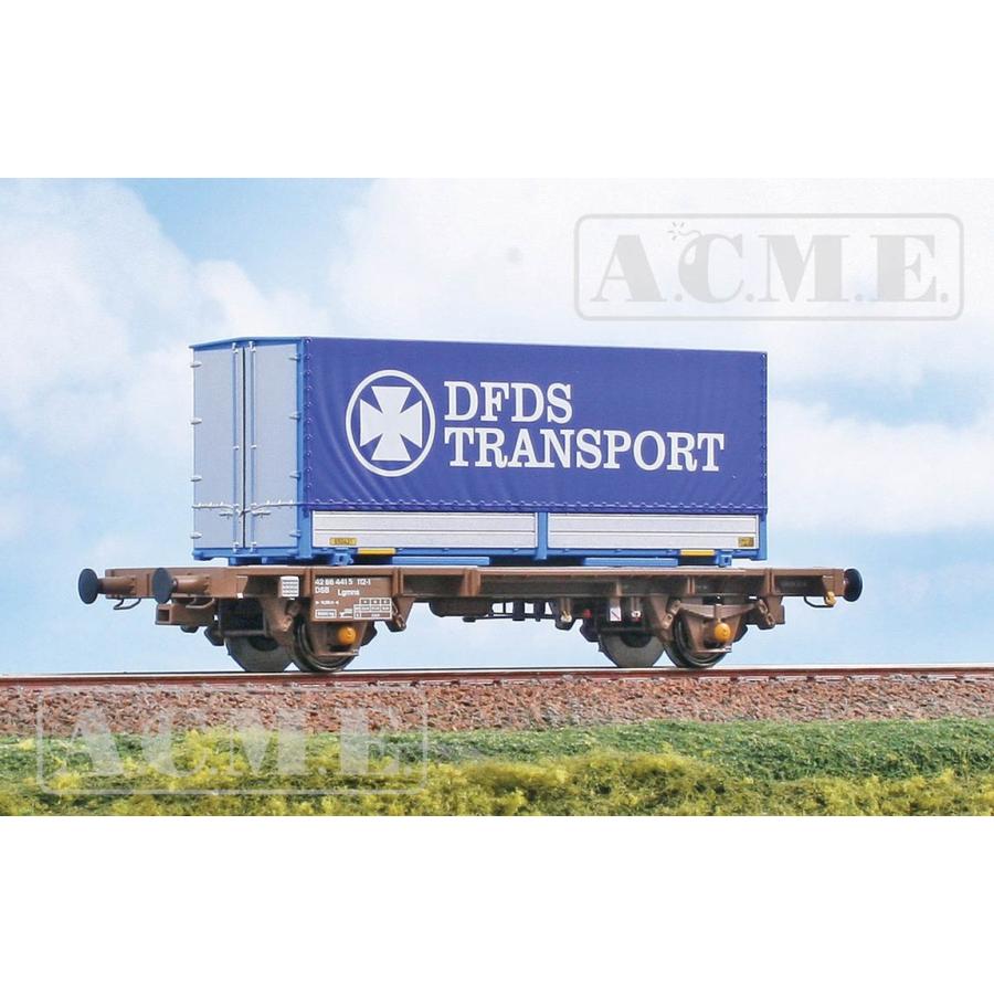 HOゲージ 鉄道模型 貨車 ACME アクメ DSB 平貨車 Era V DC with swap body DFDS | 