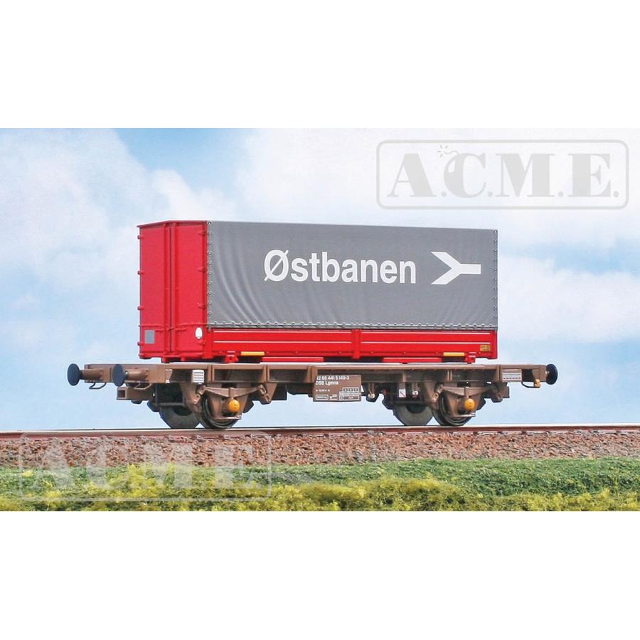 HOゲージ 鉄道模型 貨車 ACME アクメ DSB 平貨車 Era V DC with swap body Ostbanen | 