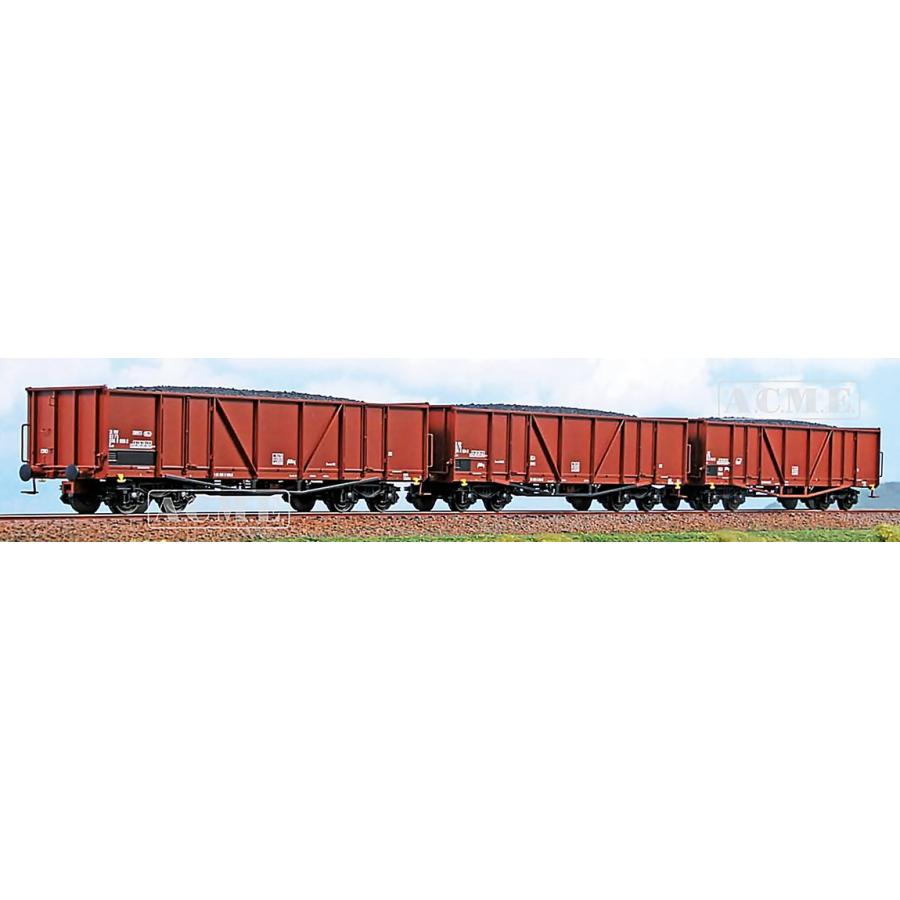 HOゲージ 鉄道模型 貨車 ACME アクメ FS 無蓋車 3両セット Era V DC loaded with coal | 