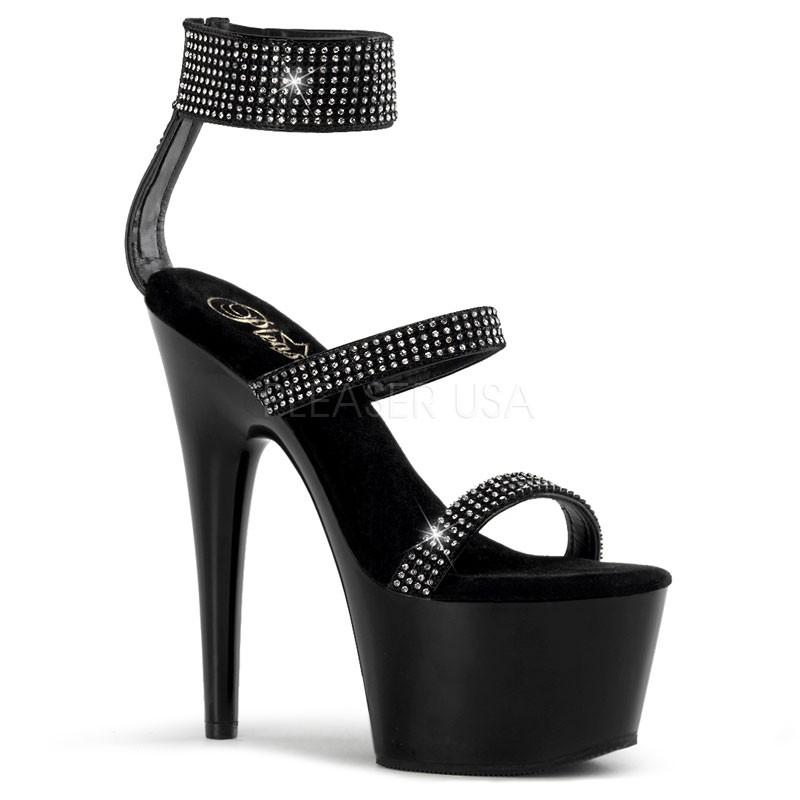 ADORE-763 7インチ(約18cm) ハイヒール ピンヒール ミュール厚底サンダル /Pleaserプリーザー パーティードレス 靴 大きいサイズ | 