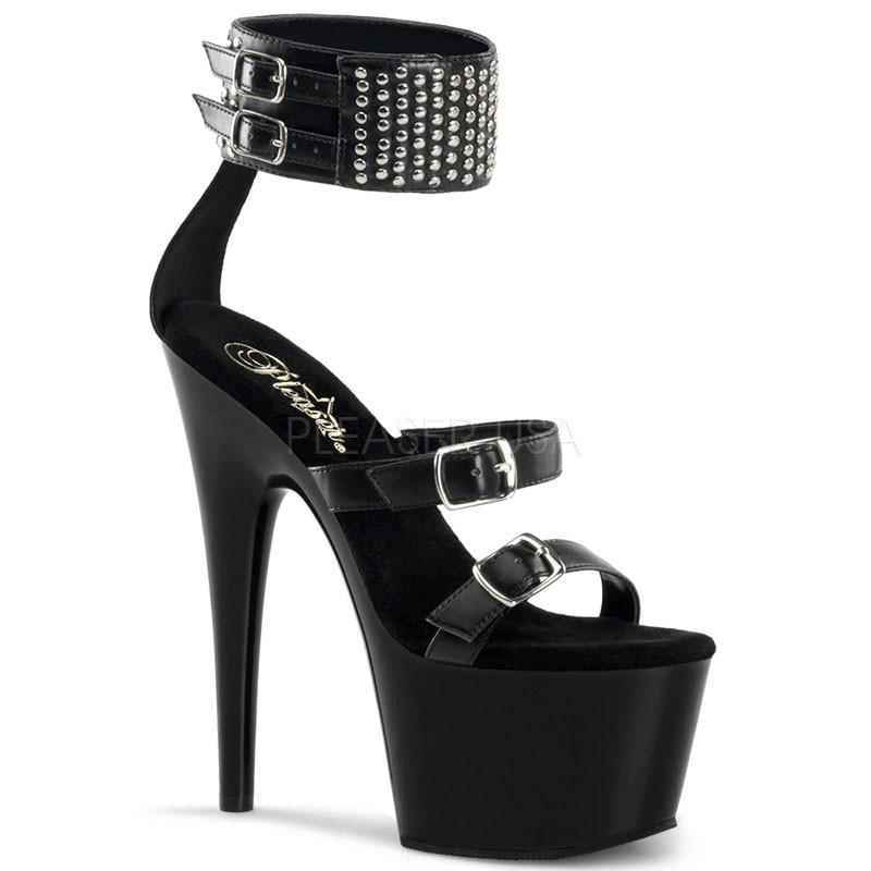 ADORE-764 7インチ(約18cm) ハイヒール ピンヒール ミュール厚底サンダル /Pleaserプリーザー パーティードレス 靴 大きいサイズ | 