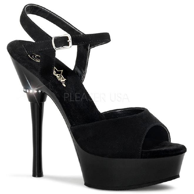 ALLURE-609S 5.5インチ(約14cm)ハイヒール　ピンヒール ミュール厚底サンダル /Pleaserプリーザー  パーティードレス 靴 大きいサイズ | 