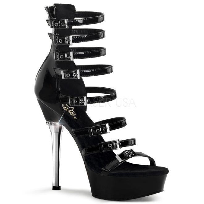 ALLURE-647 5.5インチ(約14cm)クリア　ハイヒール　ピンヒール ブーティーブーツ /Pleaserプリーザー  パーティードレス 靴 大きいサイズ |  | 01