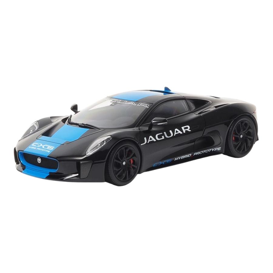 Jaguarジャガー C-X75 2013 ブラック ライトブルーストライプ / Almost-Real 1/18 ミニカー | 