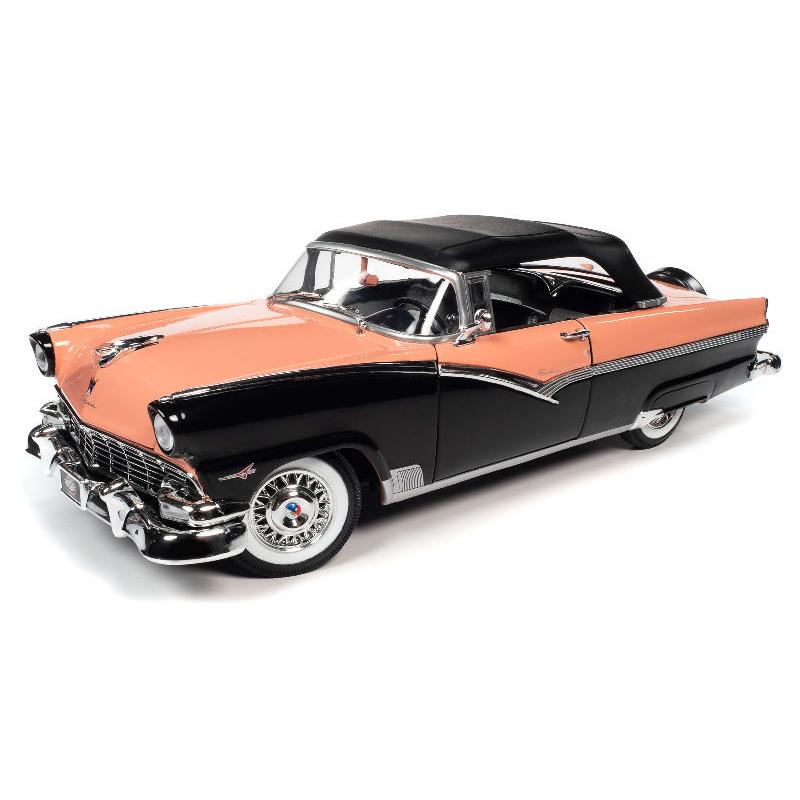 1956 Ford Fairlane Sunliner in Two-tone Sunset Coral and Raven Black - MCACN /AMEAMERICAN MUSCLE 1/18 ミニカー | 