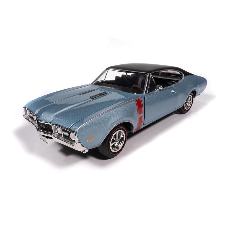 1968 Oldsmobile Holiday Coupe 442 Code F ティールフロスト AMERICAN MUSCLE 1/18 | 