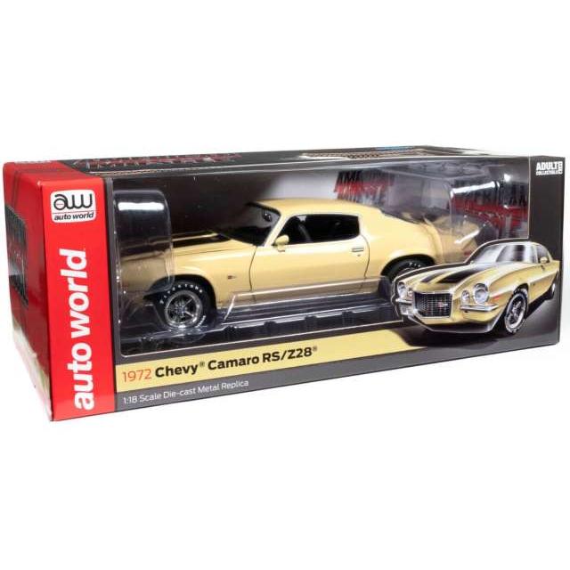 1972 Chevrolet Camaro RSZ28 イエローブラックストライプ/AutoWorld 1/18ミニカー | 