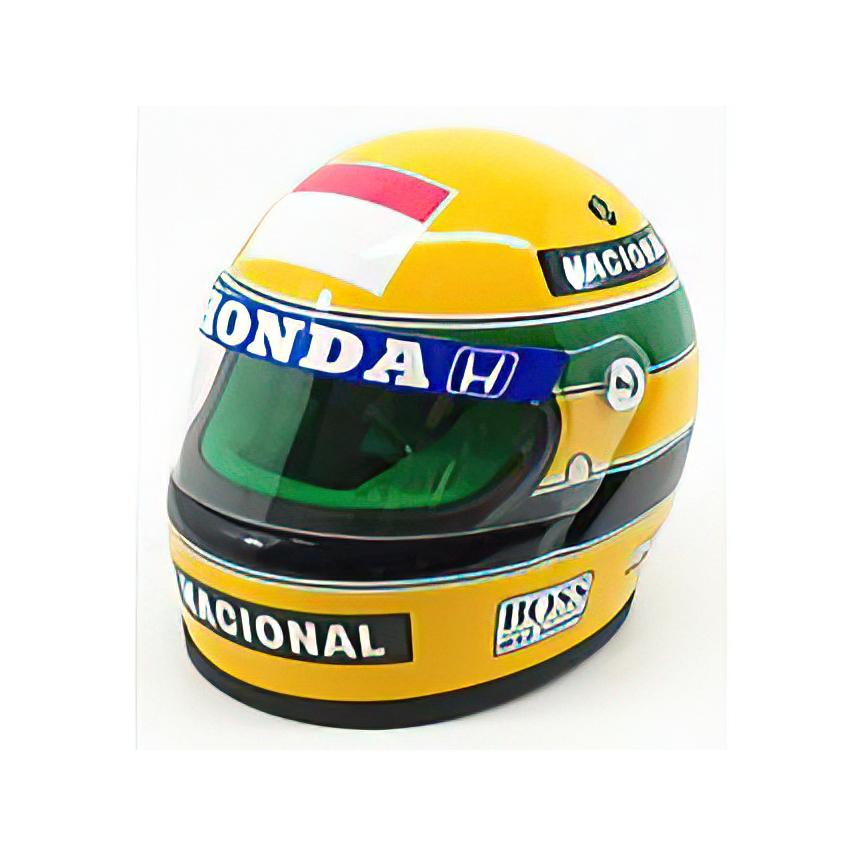 F1 CASCO HELMET McLAREN MP4/5B HONDA AYRTON SENNA 1990 WORLD CHAMPION - YELLOW GREEN/BELL HELMET 1/2 ヘルメットレプリカ ミニチュア | 