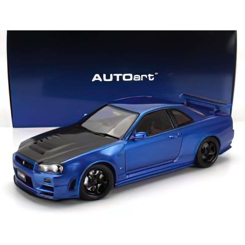 NISSAN SKYLINE GT-R (R34) Z-TUNE 2002 - BAYSIDE BLUE CARBON / Autoart 1/18 | 