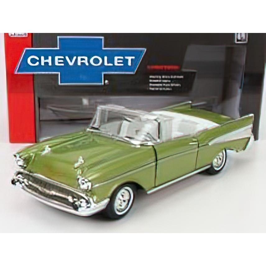 CHEVROLET - BEL AIR CABRIOLET OPEN 1957 - GREEN MET /AUTOWORLD 1/18 ミニカー | 
