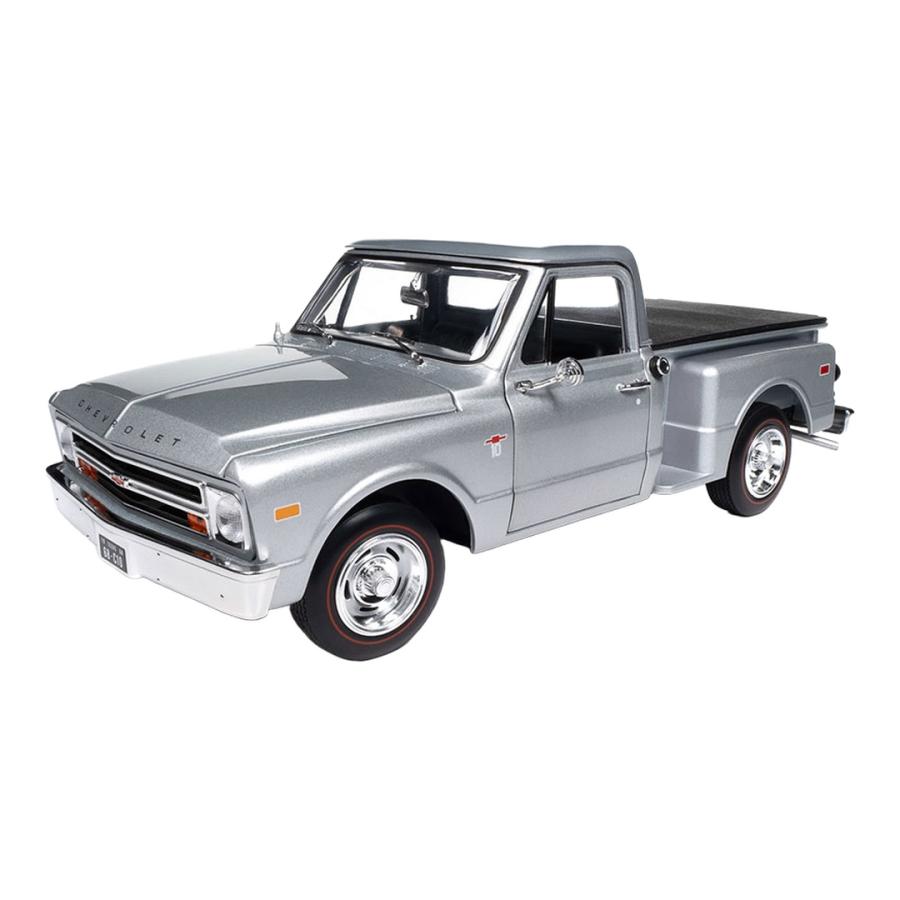 Chevrolet C10 Pickup Truck Stepside 1968 Silver / AutoWorld 1/18 ミニカー 模型 | 