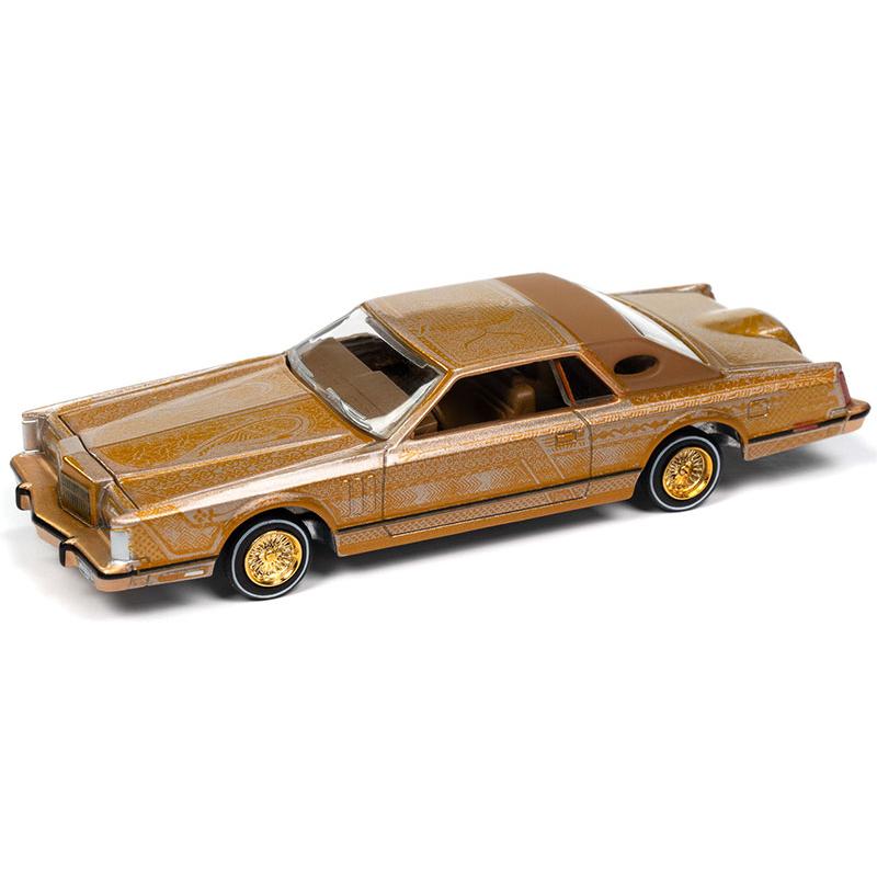 Lincolnリンカーン コンチネンタル ローライダー 1979 ゴールドメタリック アメ車 模型 / AutoWorld 1/64 ミニカー 模型 | 