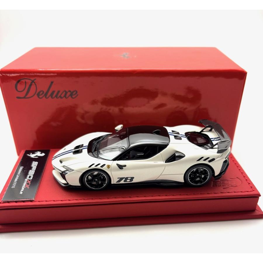 【予約】 Ferrari SF90XX Stradale ビアンコイタリア マット レッドレザーベース デラックス 限定15個 /BBR 1/43 ミニカー | 
