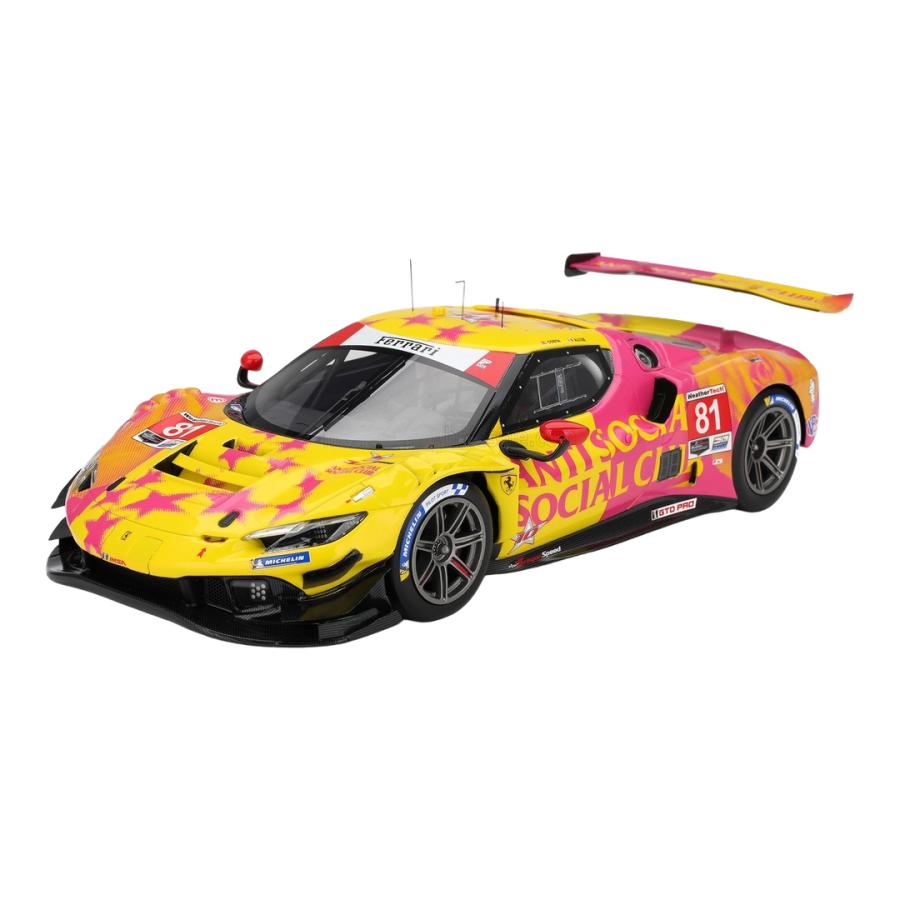 【予約】2026年発売予定 Ferrari 296 GT3 #81 IMSA ラグナセカ 2025 イエロー ピンク BBR 1/43 ミニカー | 
