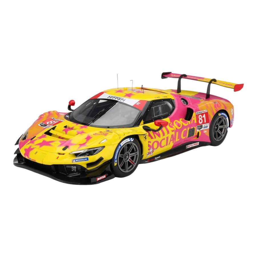 【予約】2026年発売予定 Ferrari 296 GT3 #81 IMSA ラグナセカ 2025 イエロー ピンク / BBR 1/18 ミニカー | 