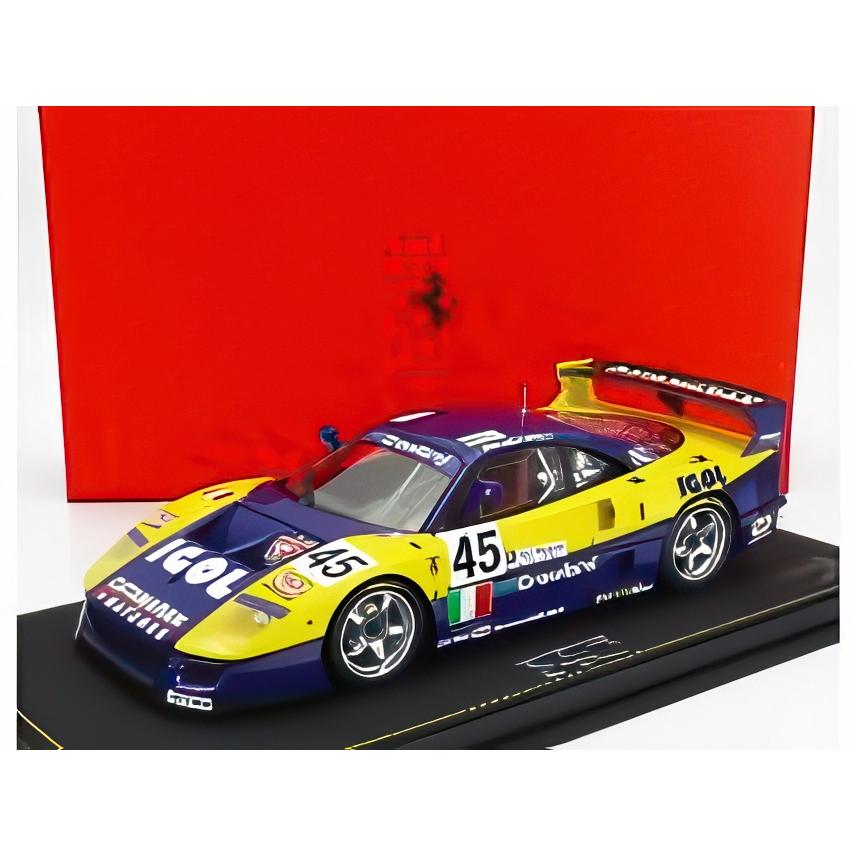 フェラーリ F40 GTE 1996 N 45 ルマン24h 黄/青 BBR 1/18 デラックス