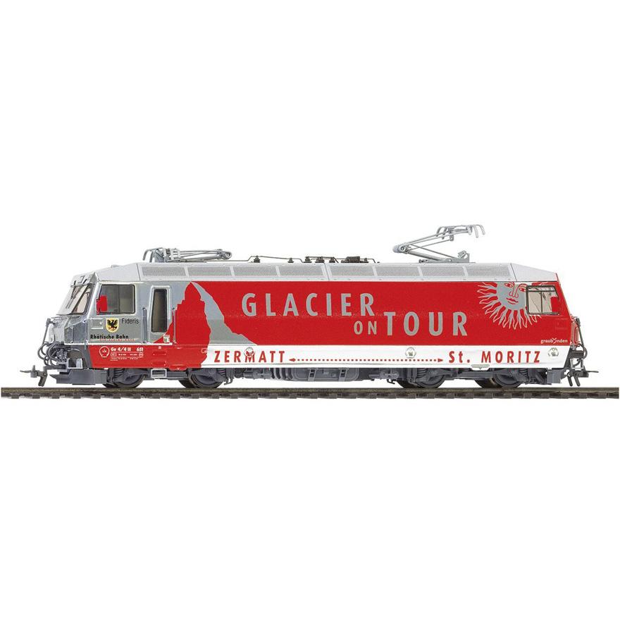 H0m 鉄道模型 Bemo RhB Universal locomotive Ge 4/4 lll Glacier on Tour Era V DC | 