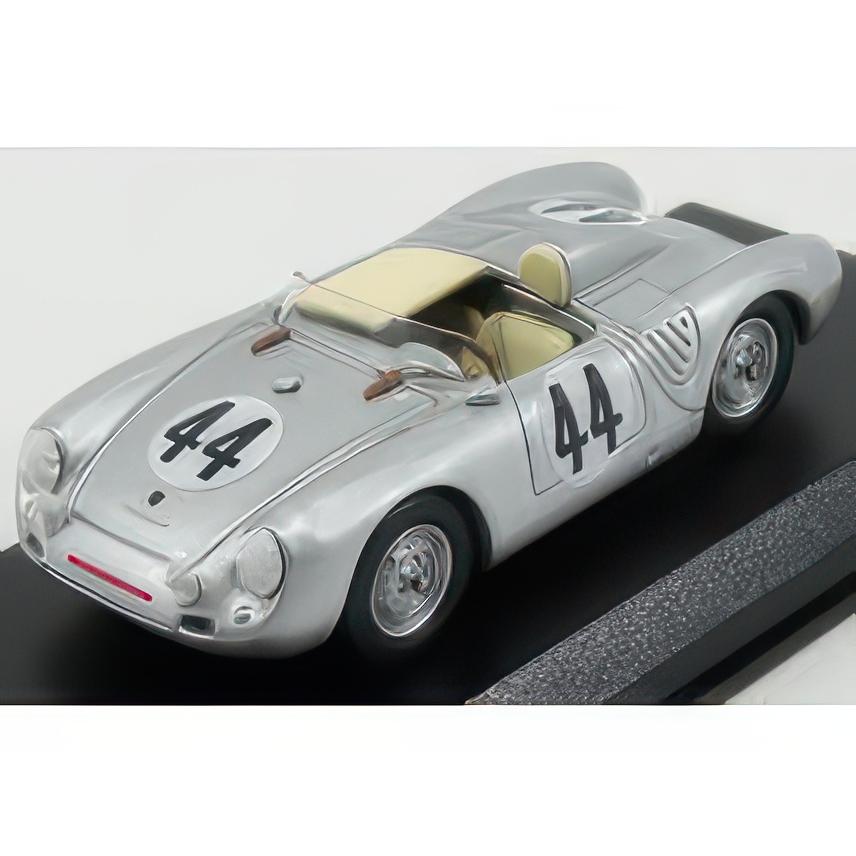 PORSCHE 550RS SPIDER N 44 12h SEBRING 1957 BUNKER WALLACE SILVER 1/43ミニカー | 