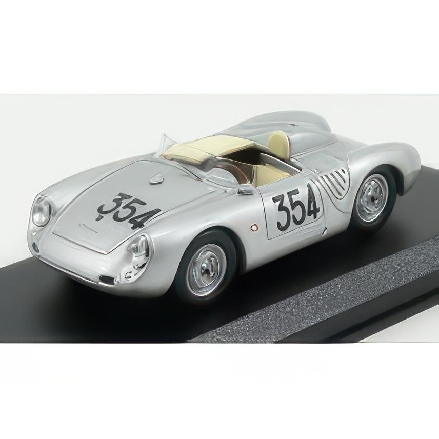 PORSCHE 550RS SPIDER N 354 MILLE MIGLIA 1957 HEINZ SCHILLER SILVER 1/43ミニカー | 