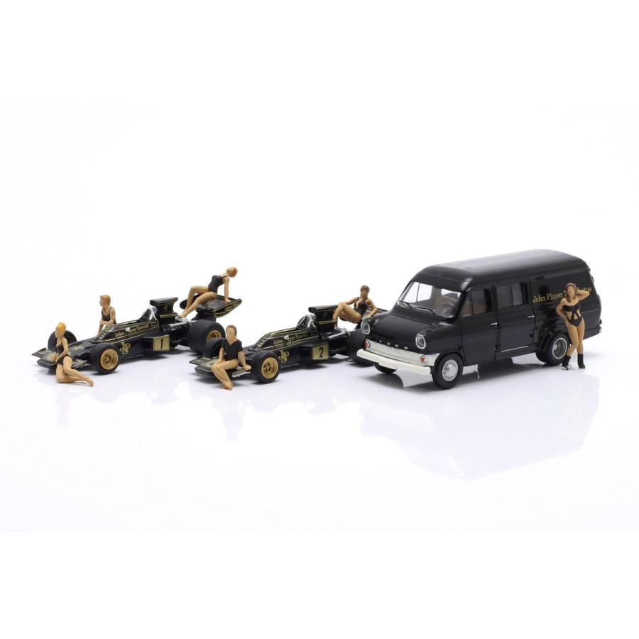 Lotusロータス 3台セット ウィナー フランスGP フォーミュラ1 1974 ブラック #1 #2 / Brekina 1/87 ミニカー | 