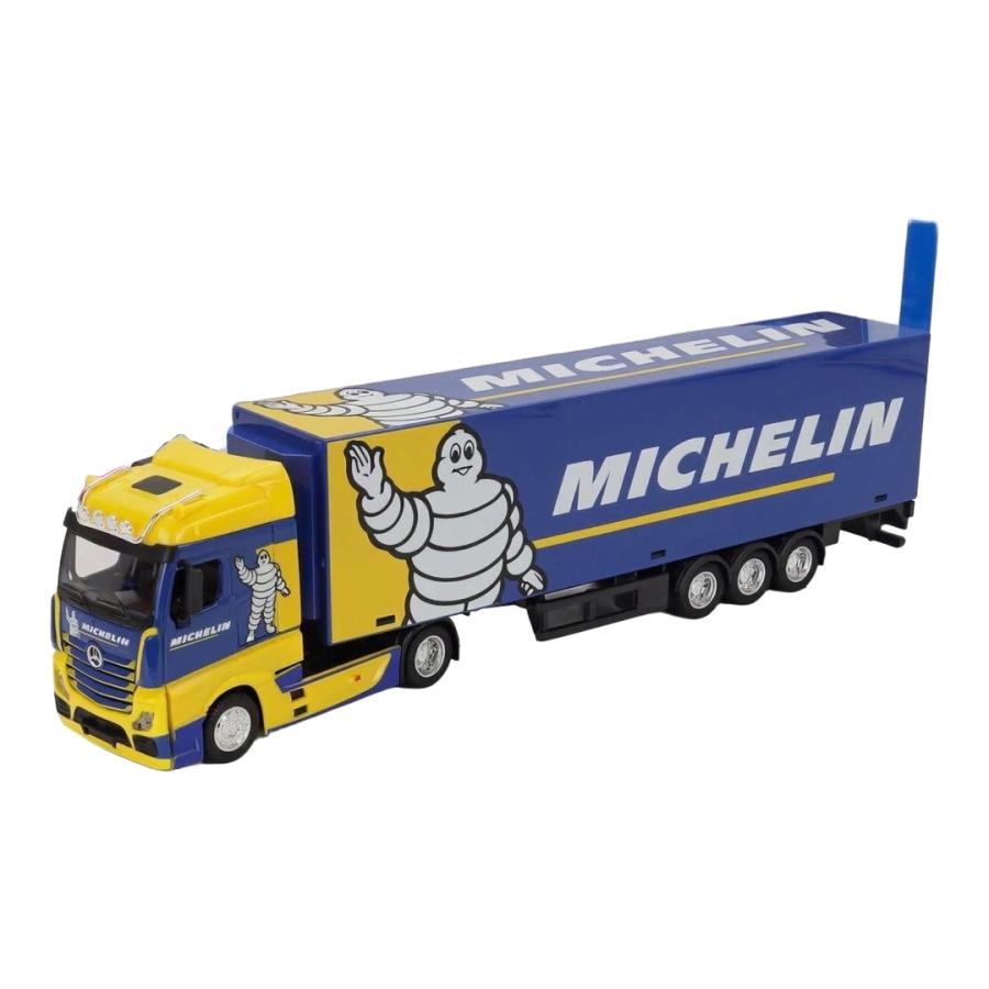 MERCEDES BENZ ACTROS 2 GIGASPACE TRUCK CASSONATO MICHELIN 2019 BLUE YELLOW | 