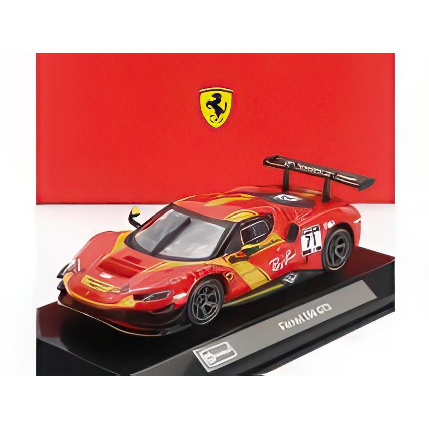 FERRARI 296 GT3 3.0L ツインターボ V6 71号車 レーシング 2022 レッド イエロー/ Bburago 1/43 | 