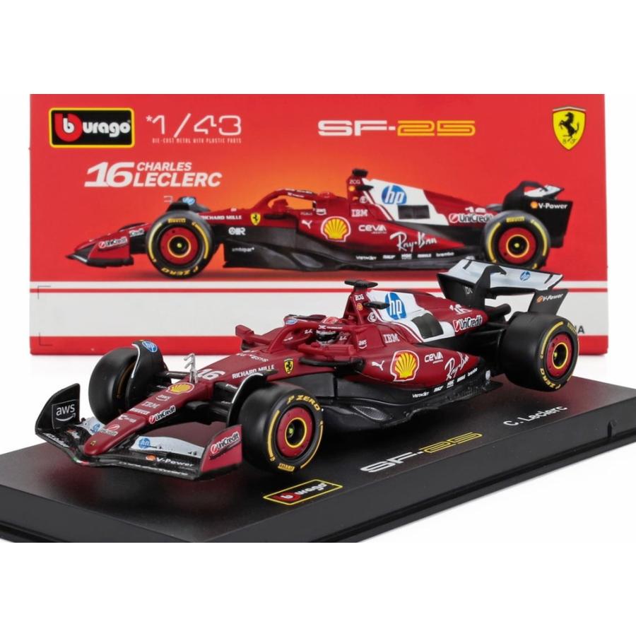 予約】FERRARI F1 SF25 2025 シャルルルクレール N16 レッド/ Bburago