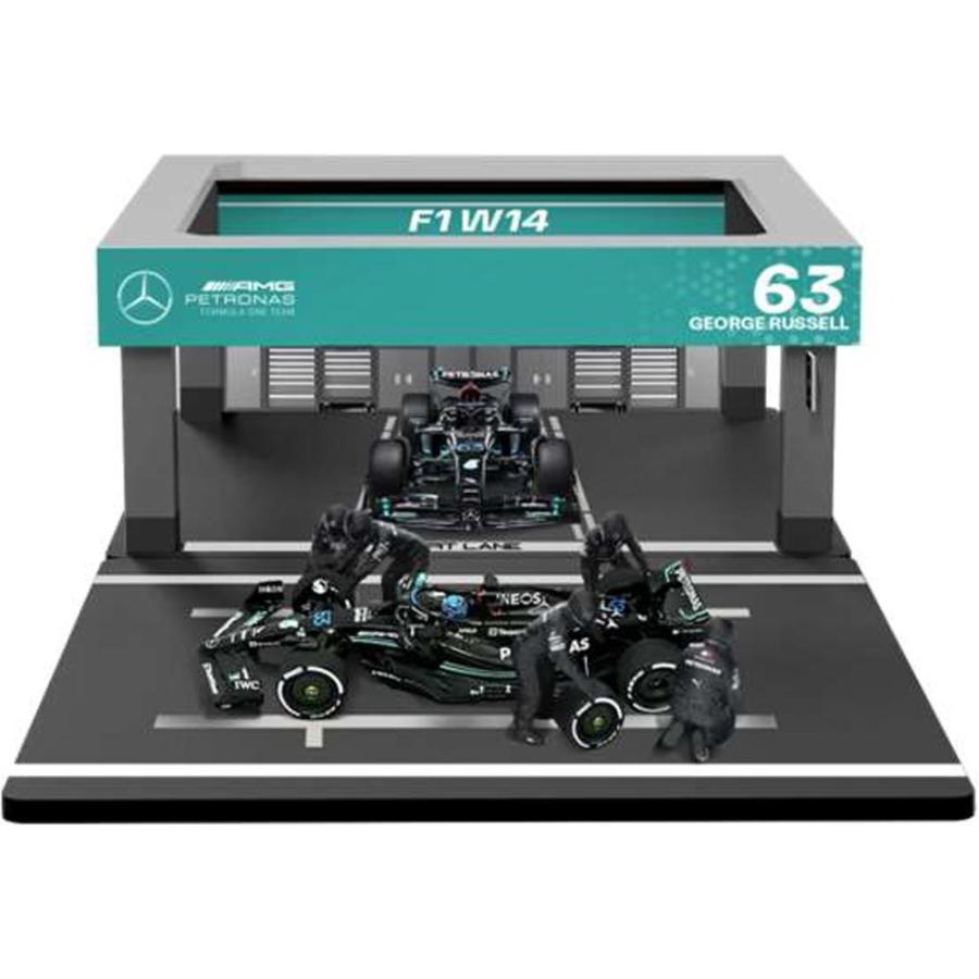予約】MERCEDES F1 W14 ピットストップ ジオラマ #44 L.ハミルトン