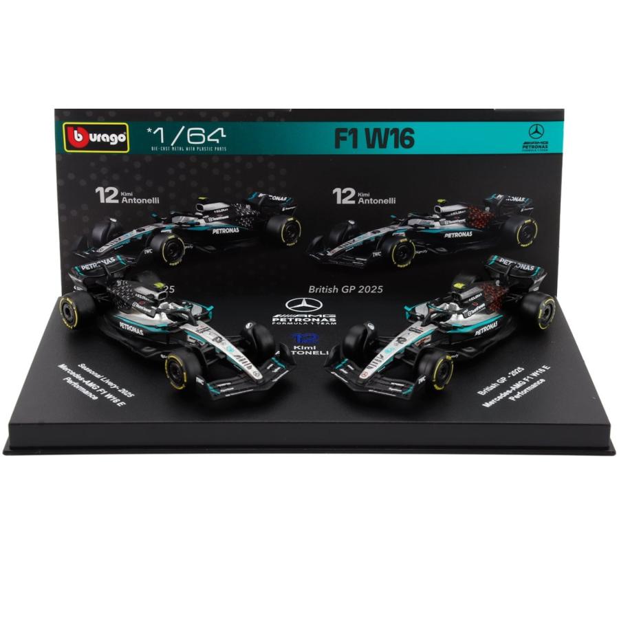 【予約】MERCEDES SET F1 2X W16 AMG N 12 2025 ANDREA KIMI ANTONELLI BRITISH | 