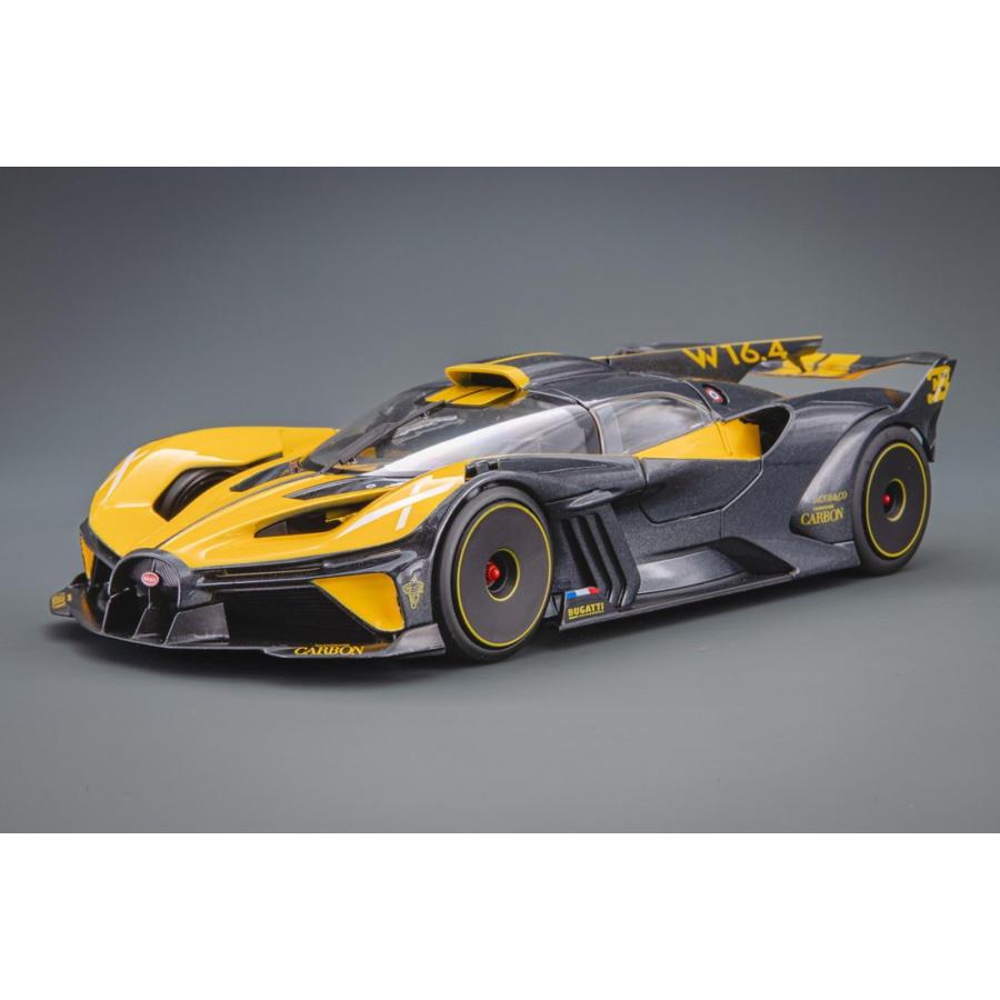 Bugattiブガッティ Bolide 2020 イエロー グレーメタリック /Bburagoブラゴ 1/18 ダイキャスト ミニカー | 