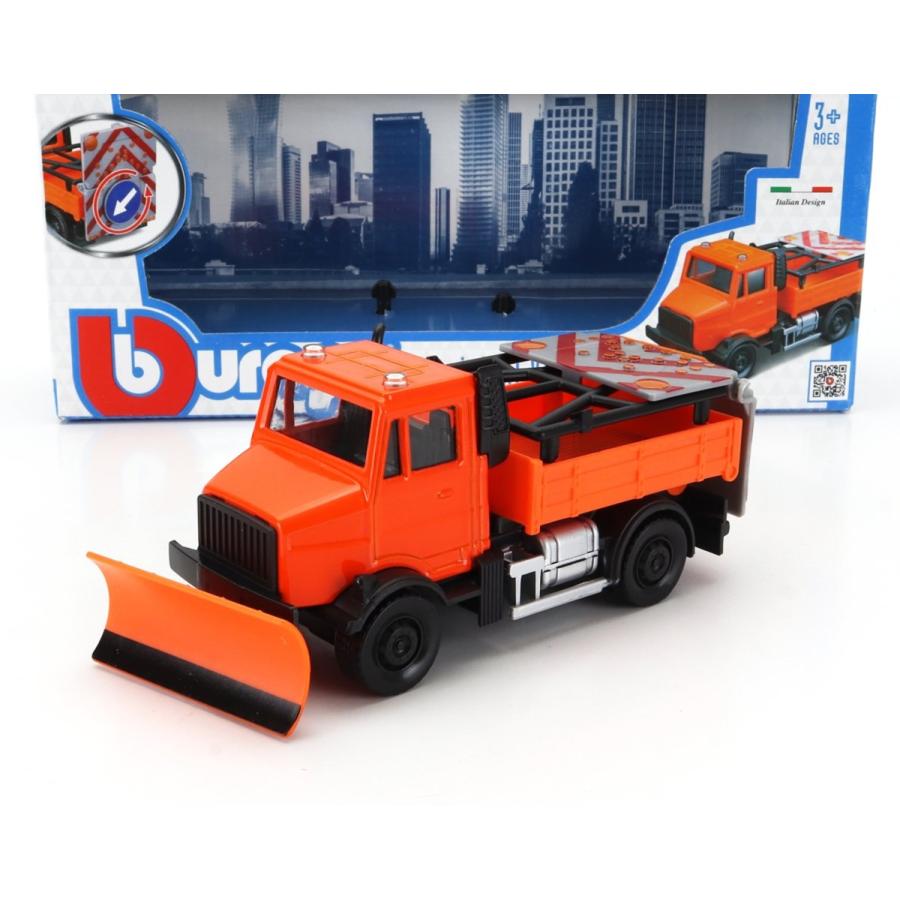 Truck Road Security Snowplough + Signal Board 2010 Bburago 1/43 ミニカー | 