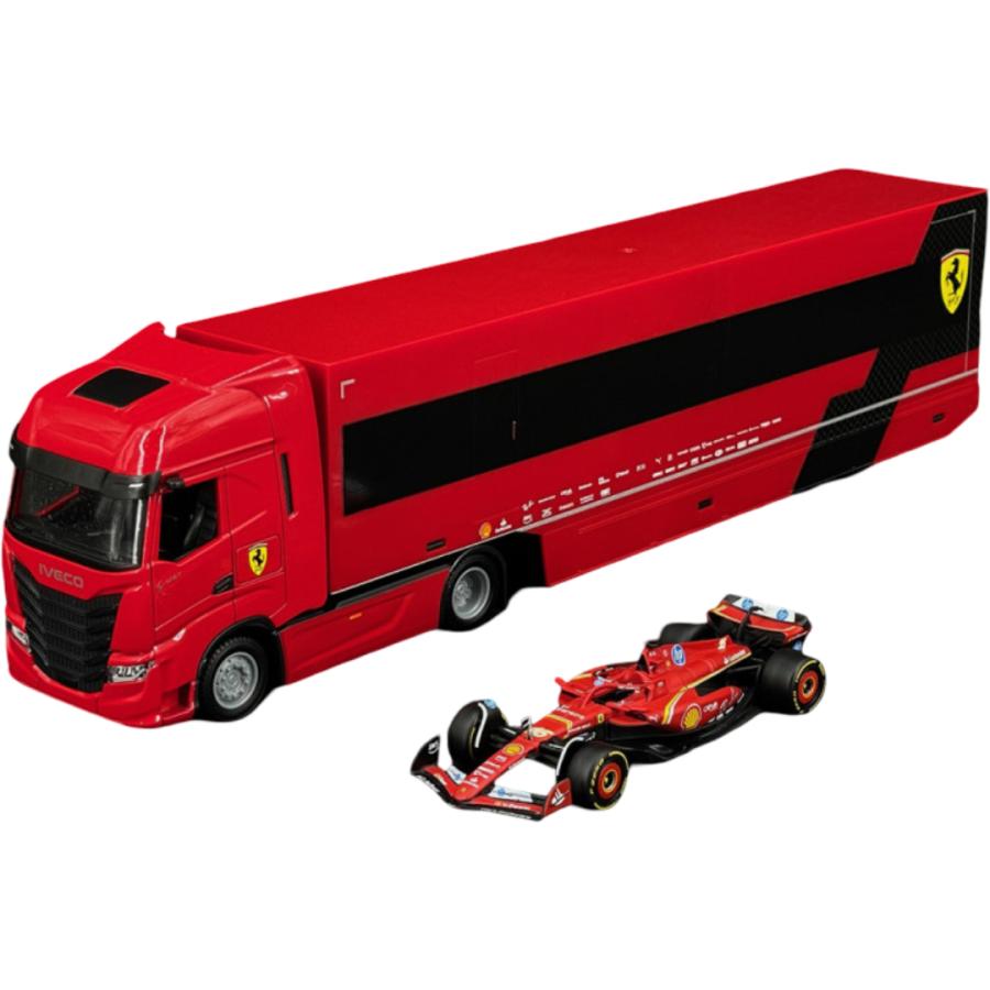 Iveco S-Way 570 Truck Ferrari SF24 No.16 2024 Leclerc Bburago 1/43 ミニカー | 