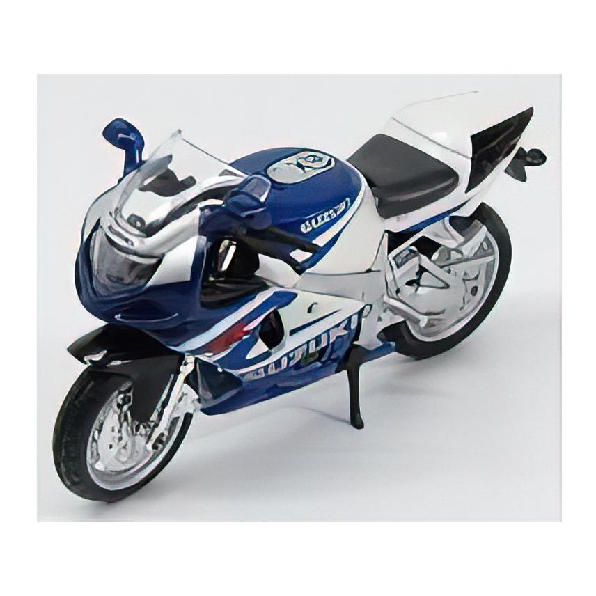 SUZUKI - GSX R750 1985 - BLUE WHITE MET /Burago 1/18 バイク模型 ミニカー | 