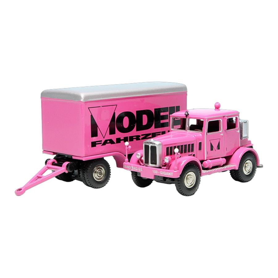 Hanomag SS100 トラック ボックストレーラー Modell Fahrzeug ピンク BUB 1/87 ミニカー | 