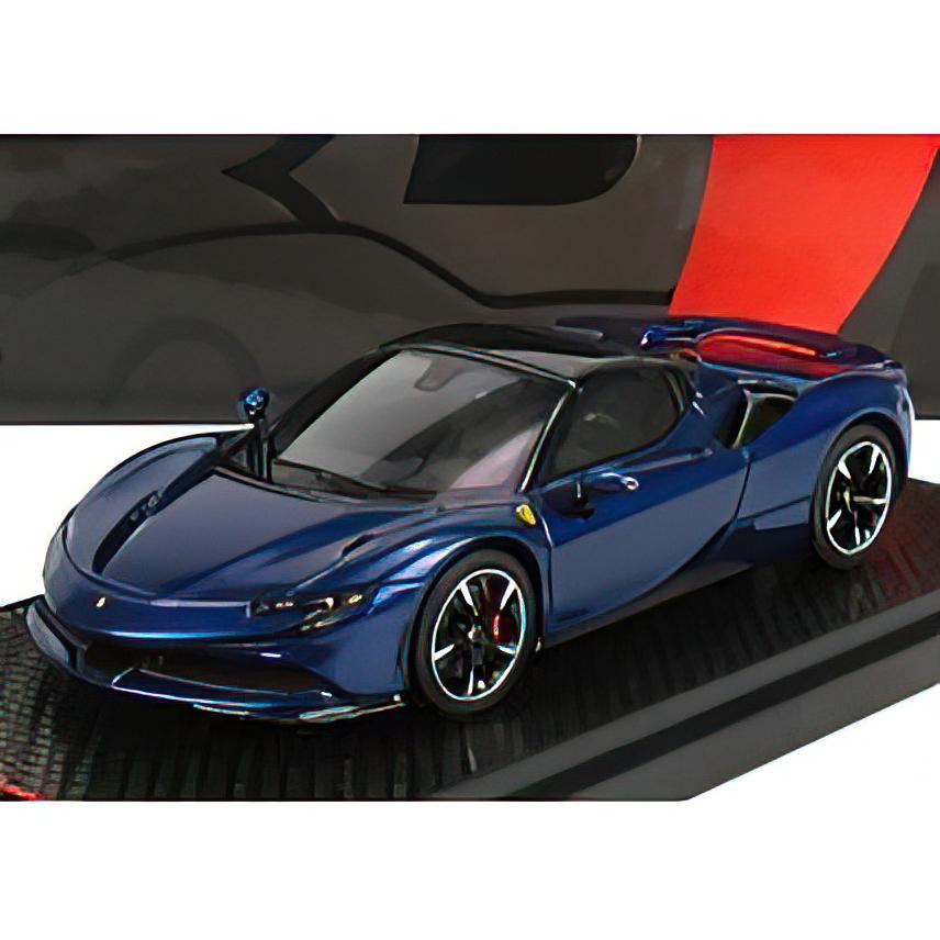 FERRARIフェラーリ SF90 STRADALE HYBRID SPIDER 1000hp CLOSED ROOF 2020 BLUE MET /BBR 1/43 ミニカー | 