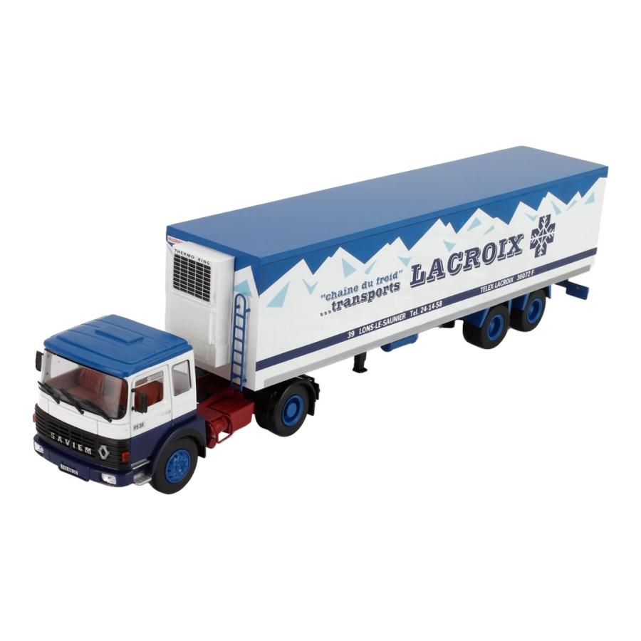 Saviem PS30 トラック セミフリゴ LACROIX TRANSPORTS 1977 ホワイト/ブルー ALTAYA EDICOLA 1/43 | 