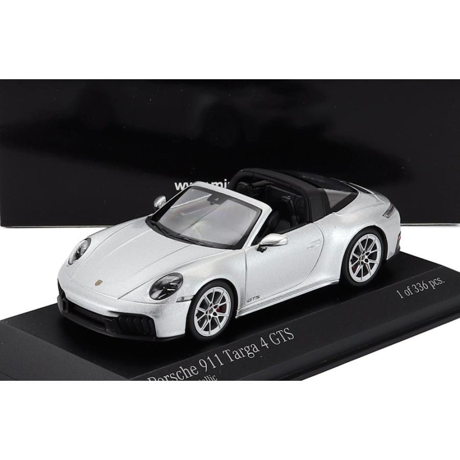PORSCHE 911 992 2 TARGA 4 GTS カブリオレ オープン 2024 シルバー / MINICHAMPS 1/43 ミニカー | 