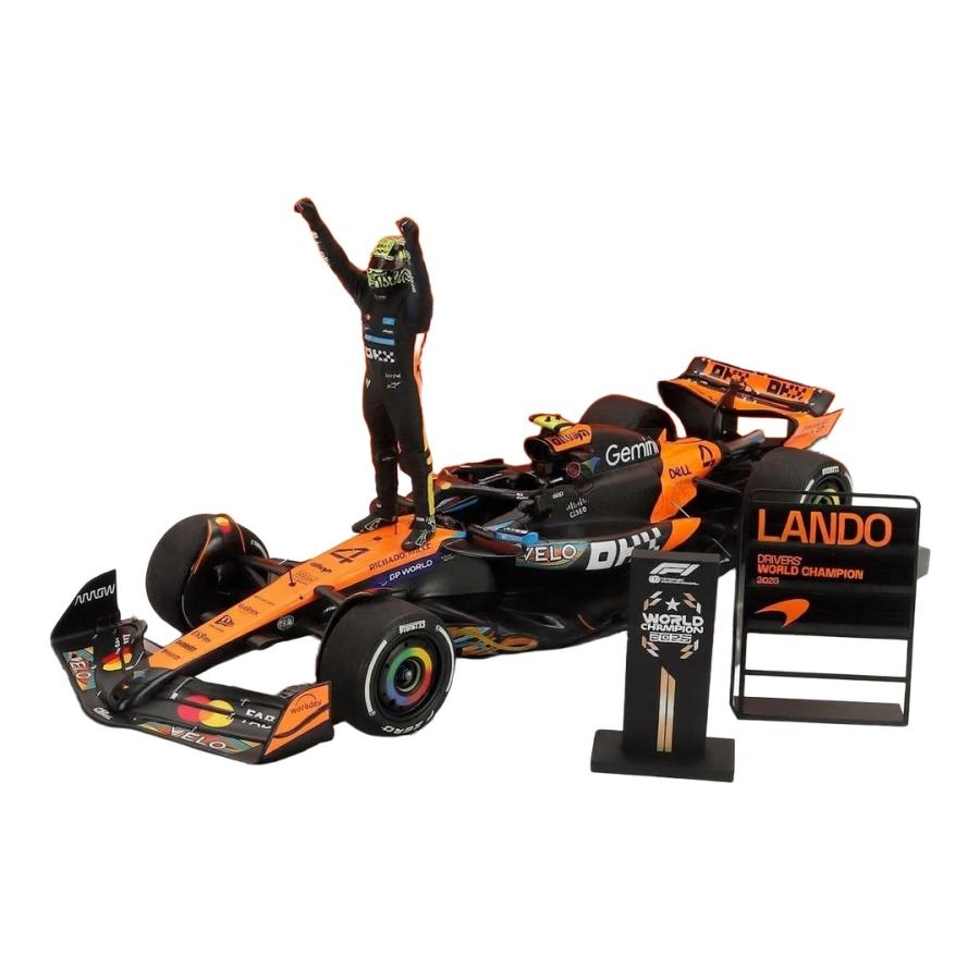 McLaren MCL39 #4 Lando Norris 2025 ワールドチャンピオン フィギュア付 MINICHAMPS 1/18 ミニカー | 