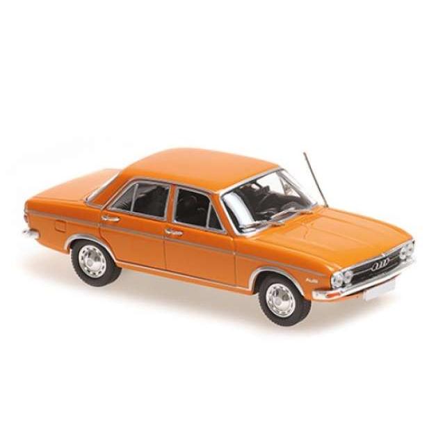 ミニチャンプス AUDI 100 1/43 ミニカー　アウディ 1969 Audi 100 オレンジ Maxichamps 1/43 ミニカー : バスク