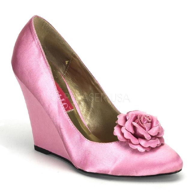 CAMILLE-01 4インチ(約10cm) ウェッジソール パンプス /Pleaserプリーザー　バーレスクBORDELLO パーティードレス 靴 大きいサイズ |  | 02