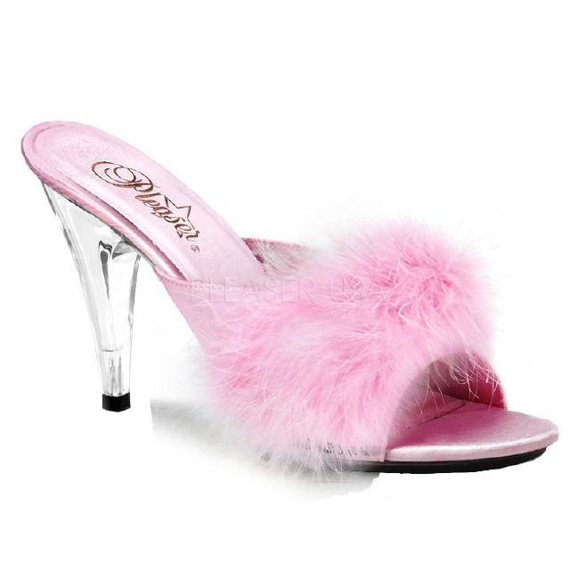 CARESS-401F 4インチ(約10cm) クリアヒール ハイヒール ミュール /Pleaserプリーザー パーティードレス 靴 大きいサイズ |  | 02